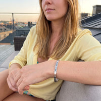 Thumbnail for Carpe diem bracelet — worn on a relaxed day, silver | SKU: cp-rg