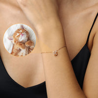Thumbnail for Cat Personalized Photo Bracelet - Personalized Gift For Women - Custom Jewelry For Her - Custom Bracelet Picture - Personalised Photo Gift Bracelet Rose Gold Brother & Sisters