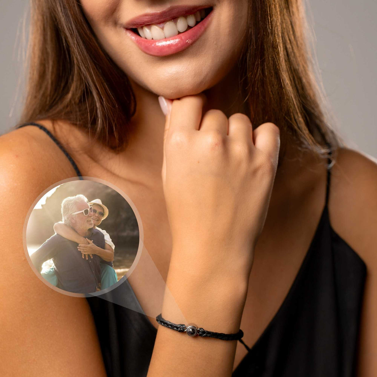 Circle Personalized Photo Bracelet - Personalized Gift - Custom Jewelry For Her & Him - Custom Bracelet Picture - Personalised Photo Gift Bracelet Brother & Sisters