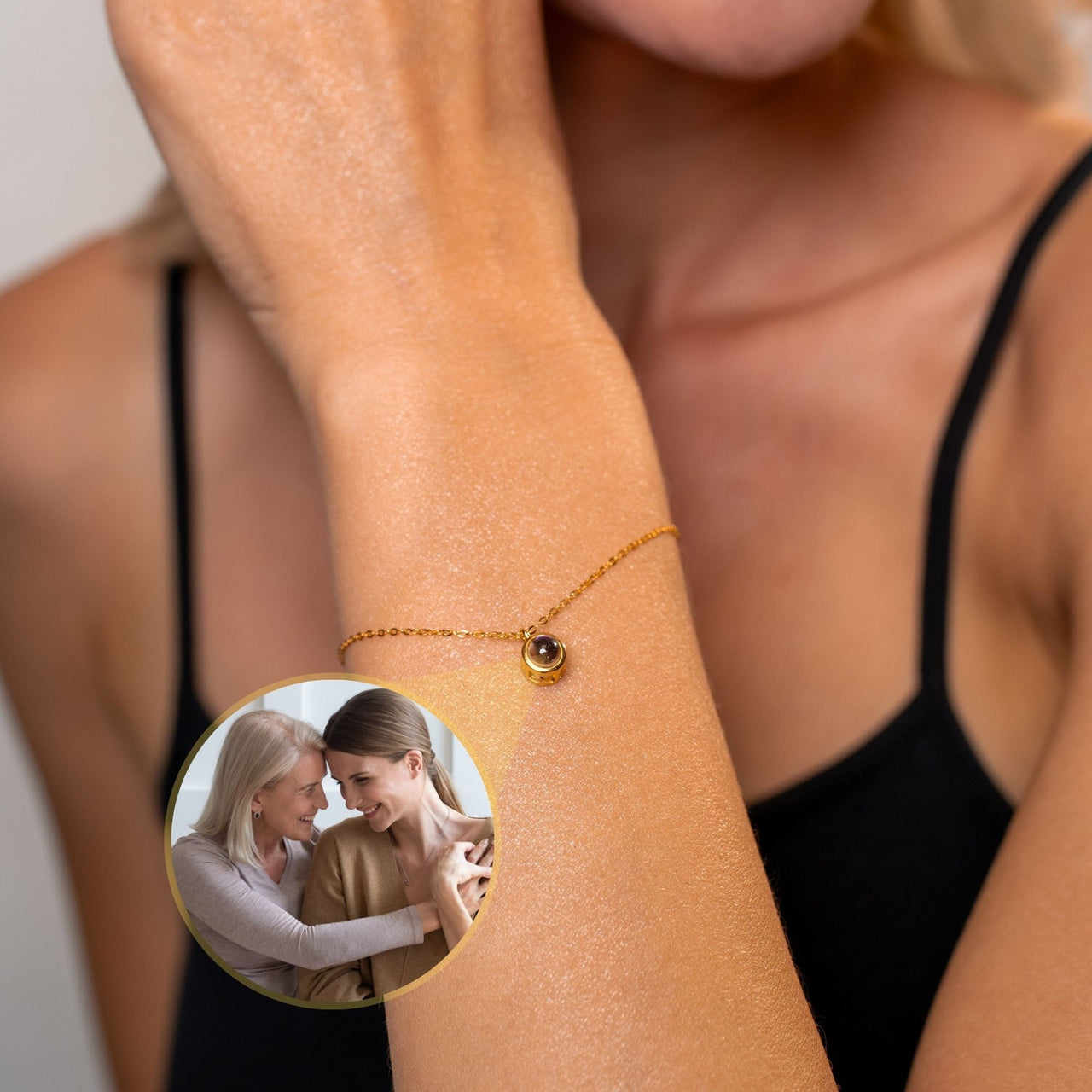 Circular Personalized Photo Bracelet - Personalized Gift - Custom Jewelry For Her - Custom Bracelet Picture - Personalised Photo Gift Bracelet Brother & Sisters