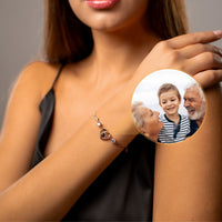 Thumbnail for Diamond Personalized Photo Bracelet - Personalized Gift - Custom Jewelry For Her - Custom Bracelet Picture - Personalised Photo Gift Bracelet Brother & Sisters
