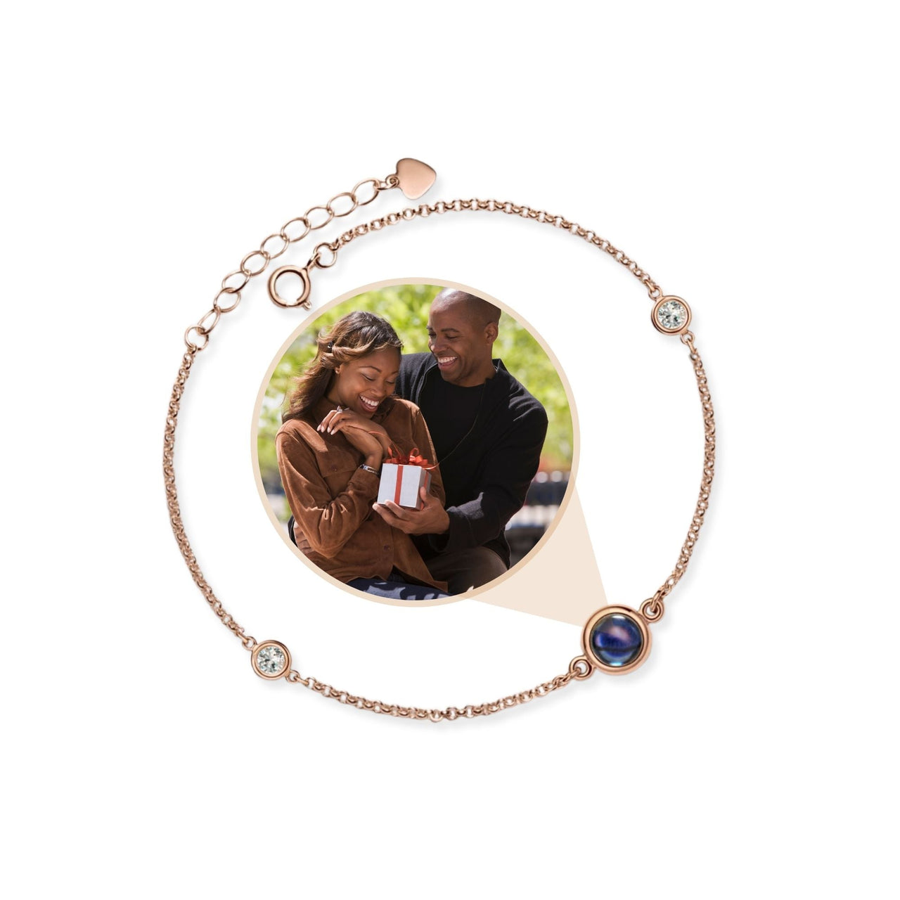 Eternity Photo Bracelet - Personalised Bracelet - Personalised Gift for Women - Womens Bracelet Bracelet Rose Gold Brother & Sisters