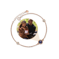 Thumbnail for Eternity Photo Bracelet - Personalised Bracelet - Personalised Gift for Women - Womens Bracelet Bracelet Rose Gold Brother & Sisters