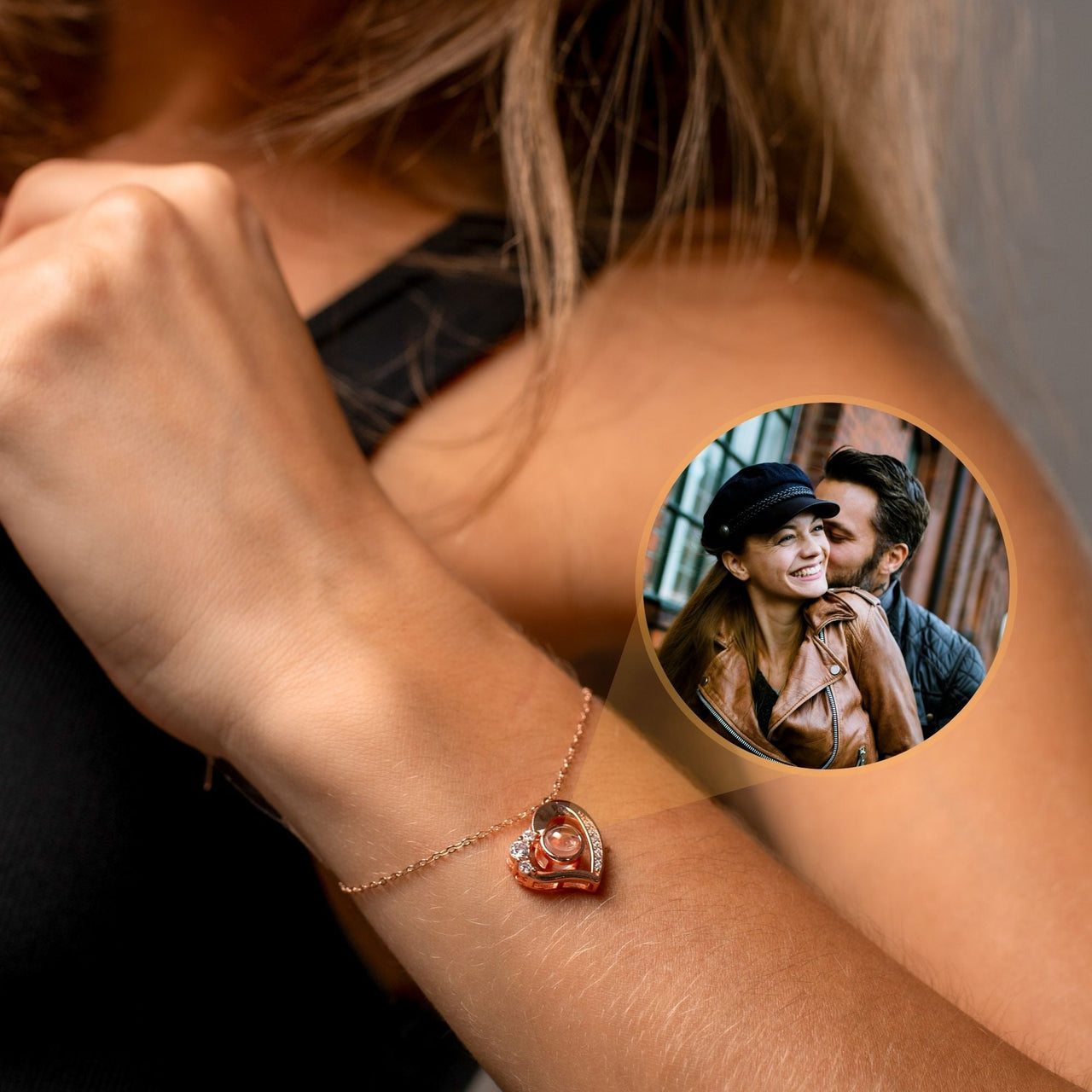 Family Personalized Photo Bracelet - Personalized Gift for Woman - Custom Jewelry For Her - Custom Bracelet Picture - Personalised Photo Gift Bracelet Rose Gold Brother & Sisters