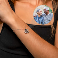 Thumbnail for Family Personalized Photo Bracelet - Personalized Gift for Woman - Custom Jewelry For Her - Custom Bracelet Picture - Personalised Photo Gift Bracelet Silver Brother & Sisters