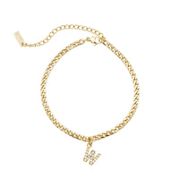 Thumbnail for Gold Initial Anklet - Ankle Bracelet - Anklet for Women - Gold Leg Bracelet Anklet W Brother & Sisters