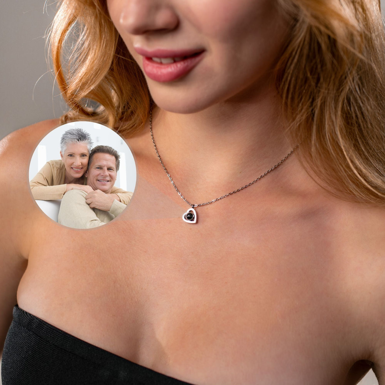 Heart Photo Necklace - Personalised Necklace - Customised Necklace Necklace Brother & Sisters