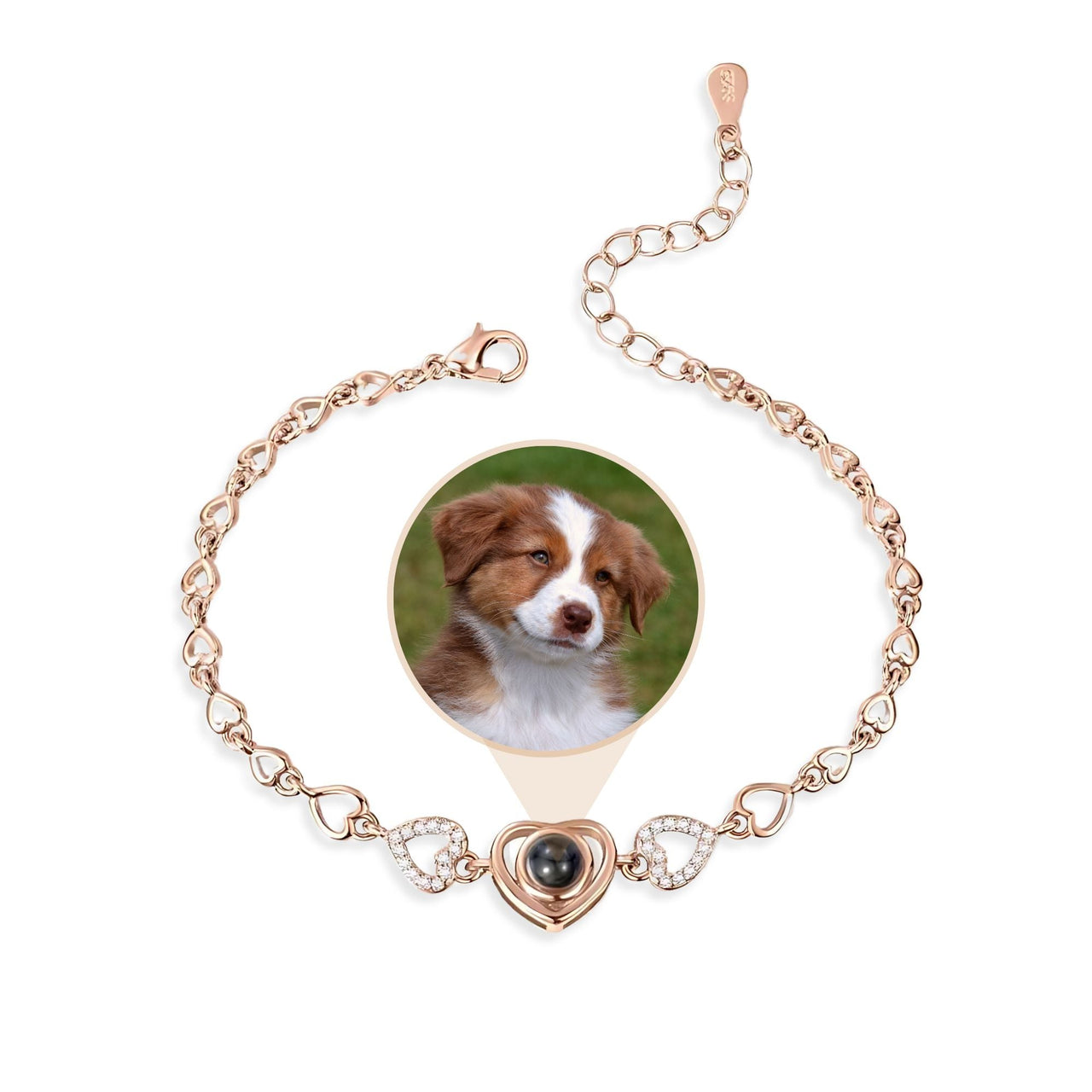 Hearts Personalized Photo Bracelet - Personalized Gift for Women - Custom Jewelry For Her - Custom Bracelet Picture - Personalised Photo Gift Bracelet Brother & Sisters