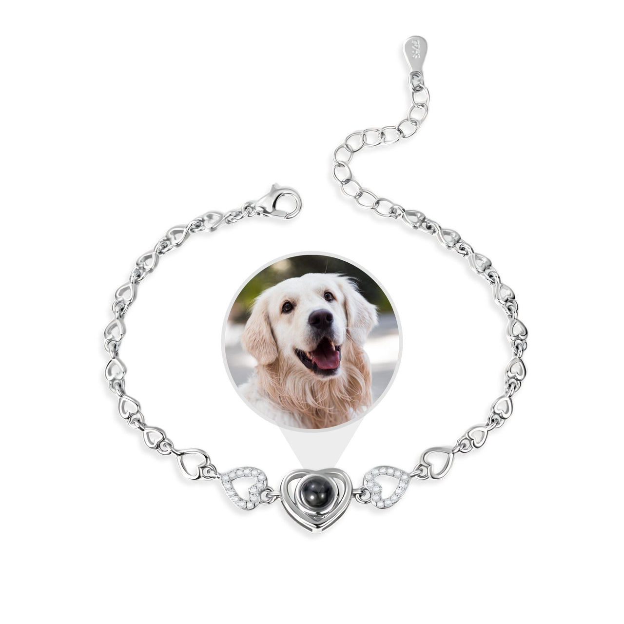 Hearts Personalized Photo Bracelet - Personalized Gift for Women - Custom Jewelry For Her - Custom Bracelet Picture - Personalised Photo Gift Bracelet Brother & Sisters