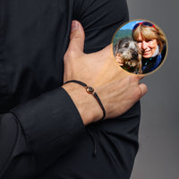 Thumbnail for Man Bracelet - Men's Personalised Bracelet - Classic Personalized Photo Bracelet - Personalized Gift for Men - Custom Jewelry for Him - Custom Bracelet Picture - Personalised Photo Gift Bracelet Black / Rose Gold Brother & Sisters