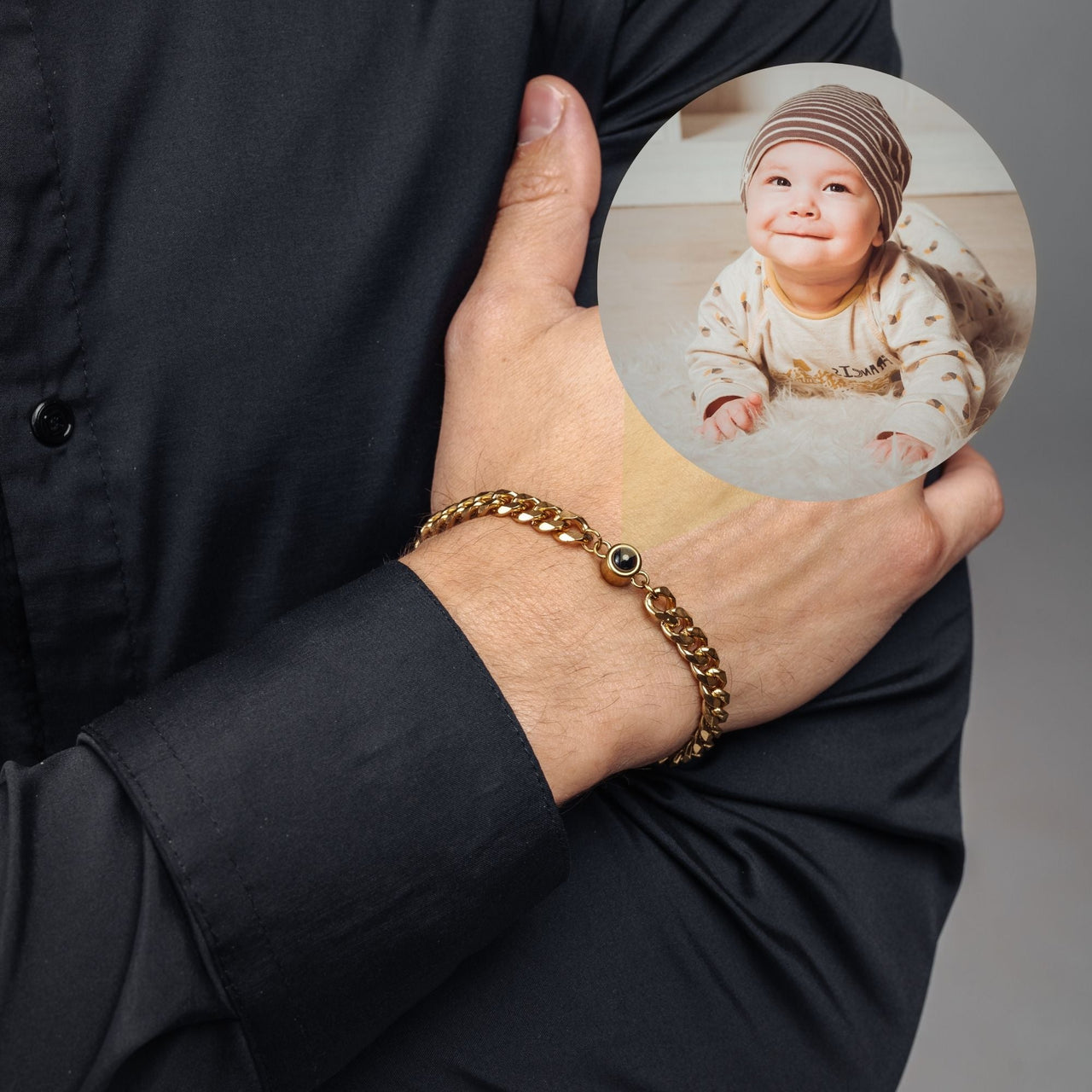 Man Bracelet - Men’s Personalised Bracelet - Steel Personalized Photo Bracelet - Personalized Gift for Men - Custom Jewelry for Him - Custom Bracelet Picture - Personalised Photo Gift Bracelet Brother & Sisters