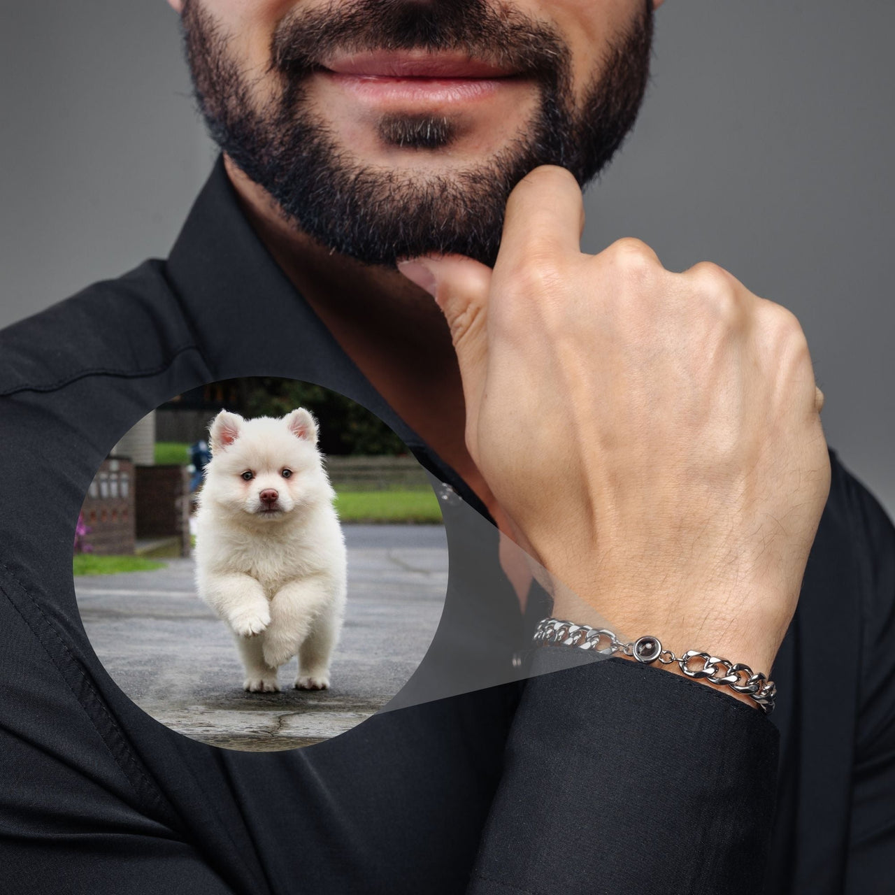 Man Bracelet - Men’s Personalised Bracelet - Steel Personalized Photo Bracelet - Personalized Gift for Men - Custom Jewelry for Him - Custom Bracelet Picture - Personalised Photo Gift Bracelet Brother & Sisters