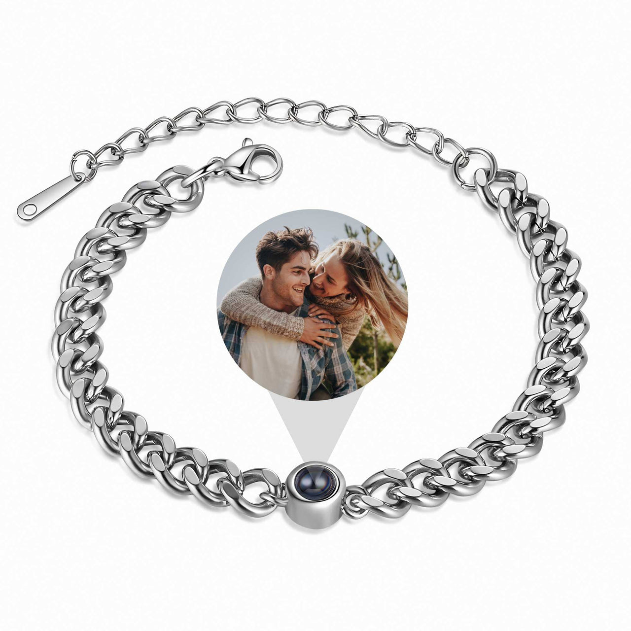 Man Bracelet - Men’s Personalised Bracelet - Steel Personalized Photo Bracelet - Personalized Gift for Men - Custom Jewelry for Him - Custom Bracelet Picture - Personalised Photo Gift Bracelet Brother & Sisters