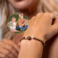 Thumbnail for Metallic Personalized Photo Bracelet - Personalized Gift for Women - Custom Jewelry For Her - Custom Bracelet Picture - Personalised Photo Gift Bracelet Brother & Sisters