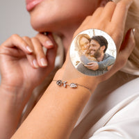 Thumbnail for Tulip Personalized Photo Bracelet - Personalized Gift for Women - Custom Jewelry for Her - Custom Bracelet Picture - Personalised Photo Gift Bracelet Brother & Sisters