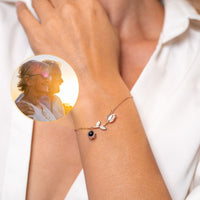 Thumbnail for Tulip Personalized Photo Bracelet - Personalized Gift for Women - Custom Jewelry for Her - Custom Bracelet Picture - Personalised Photo Gift Bracelet Rose Gold Brother & Sisters