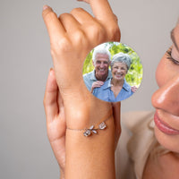 Thumbnail for Tulip Personalized Photo Bracelet - Personalized Gift for Women - Custom Jewelry for Her - Custom Bracelet Picture - Personalised Photo Gift Bracelet Silver Brother & Sisters