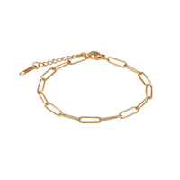 Thumbnail for Paperclip bracelet — product photo on a white background, gold