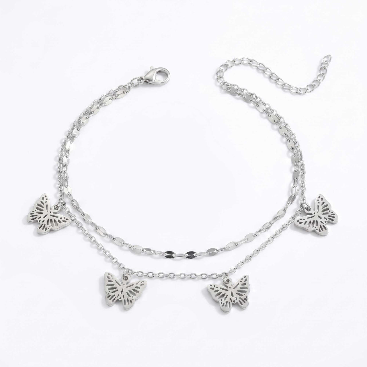Butterfly Layered Anklet
