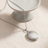 Thumbnail for Floral Photo Locket Necklace