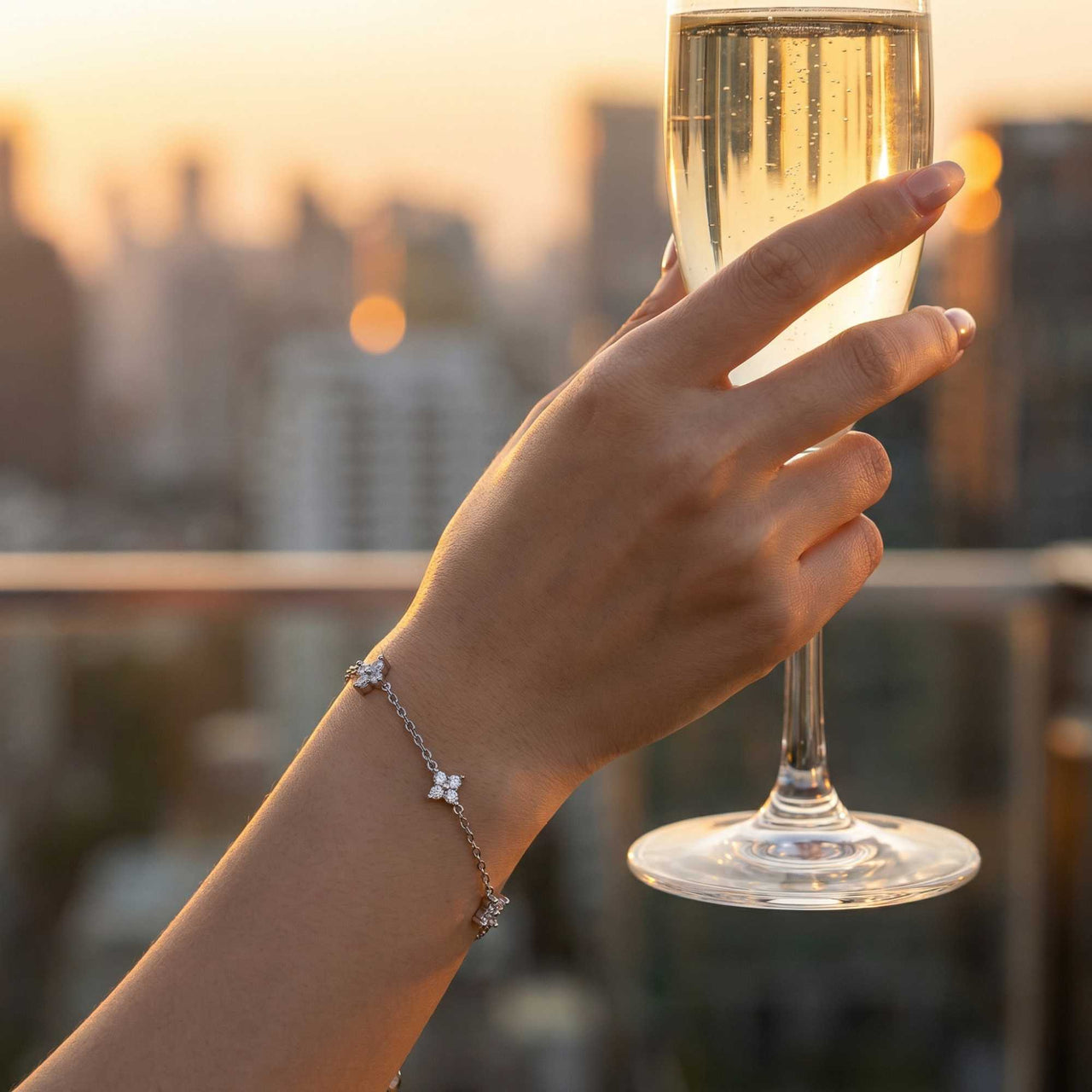 Crystal Flower Bracelet