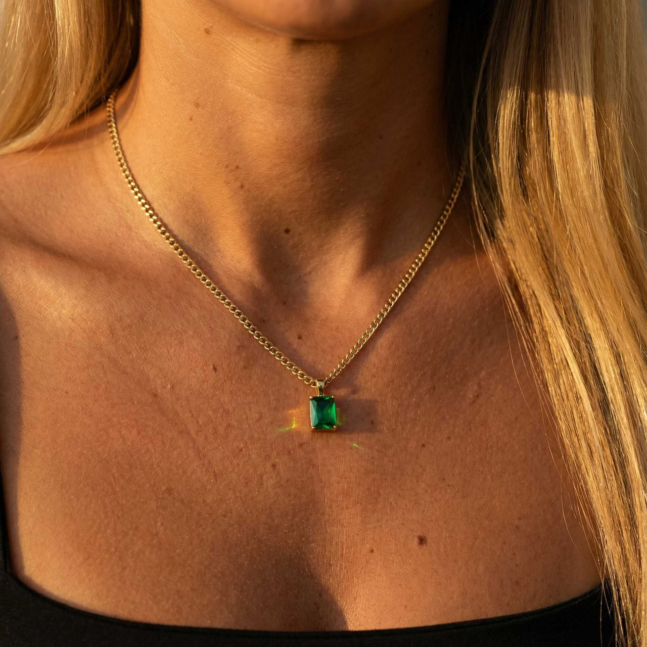 Emerald Pendant Necklace