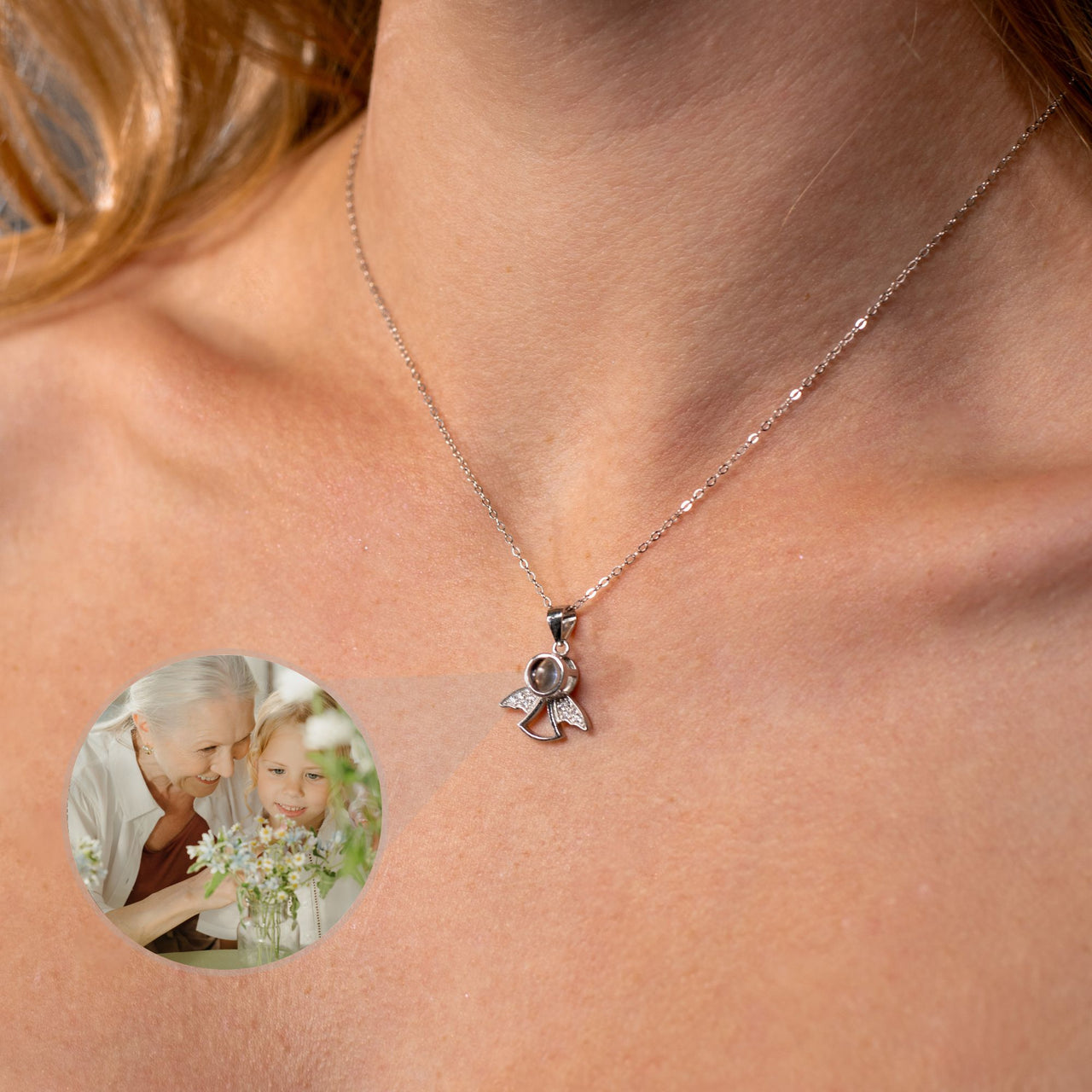 Angel Photo Necklace