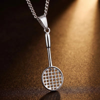Thumbnail for Badminton Racket Necklace Silver – macro detail of the lion head | Brother & Sisters | SKU: White Gold