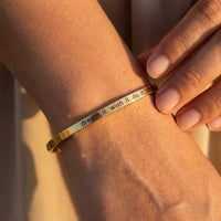 Thumbnail for Graduation bracelet — close-up of the details, gold | SKU: 4214557-gold-color