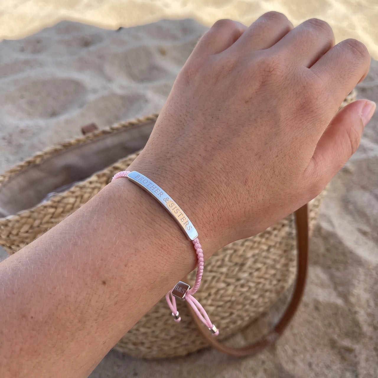 String bracelet — worn, real size, silver | SKU: lecorail-wg