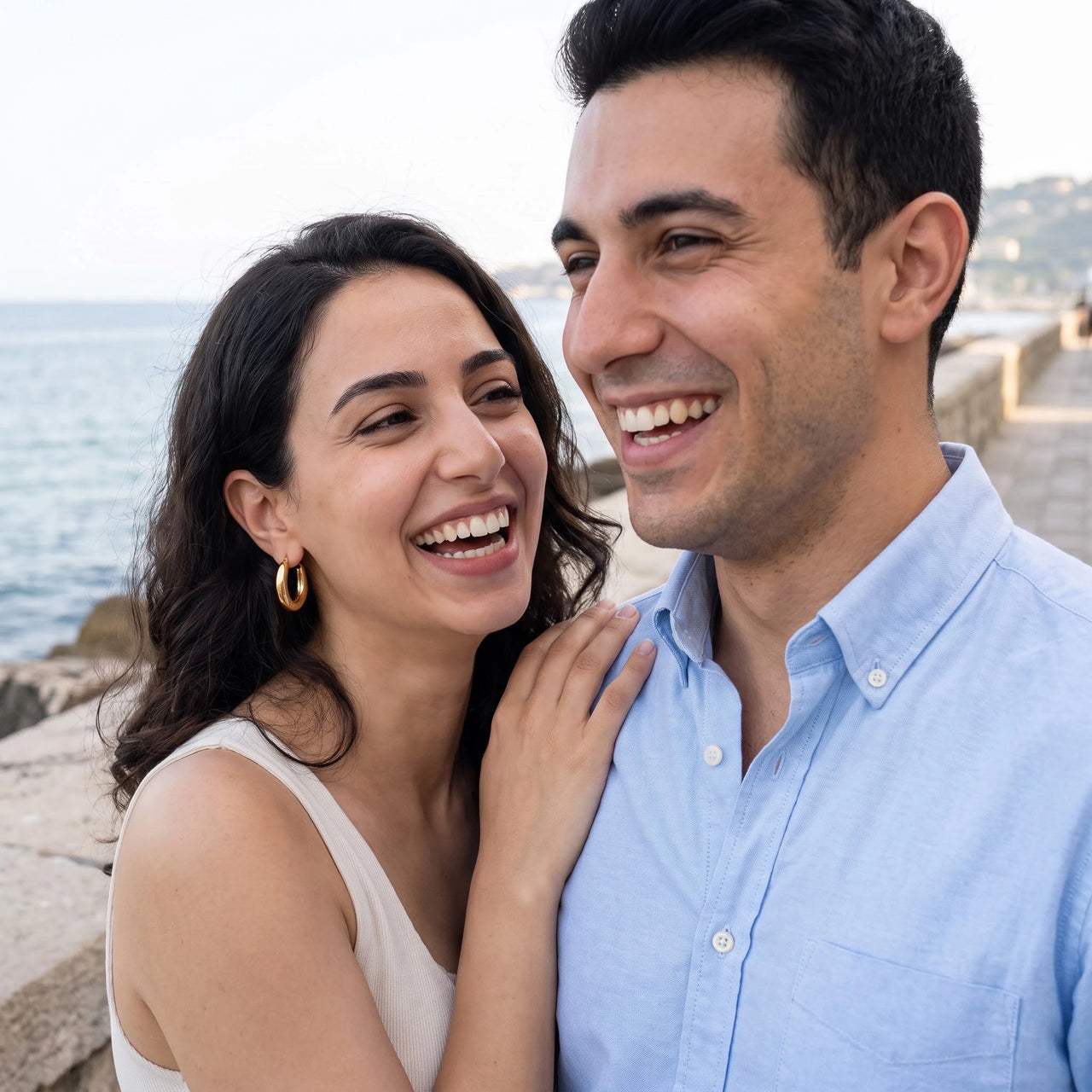 The Shiny, gold earrings — couple | SKU: lesbrillantes