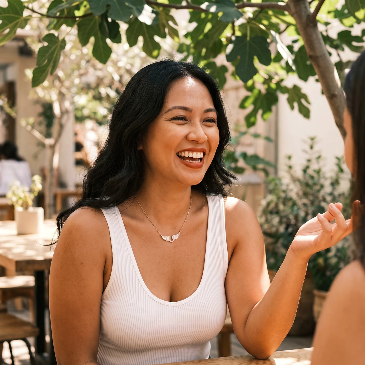 The rose gold necklace worn every day | SKU: 42002-rose-gold