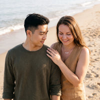 Thumbnail for The rose gold necklace worn on a summer day | SKU: 42002-rose-gold