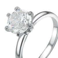 Thumbnail for Solitaire engagement ring — product photo on a white background, silver | SKU: 33759698-4.5-silver