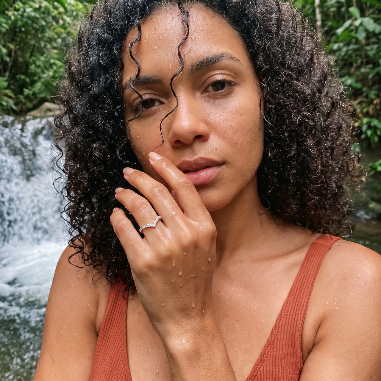Silver ring worn in the water, waterproof stainless steel | SKU: 10645547-4.5-silver