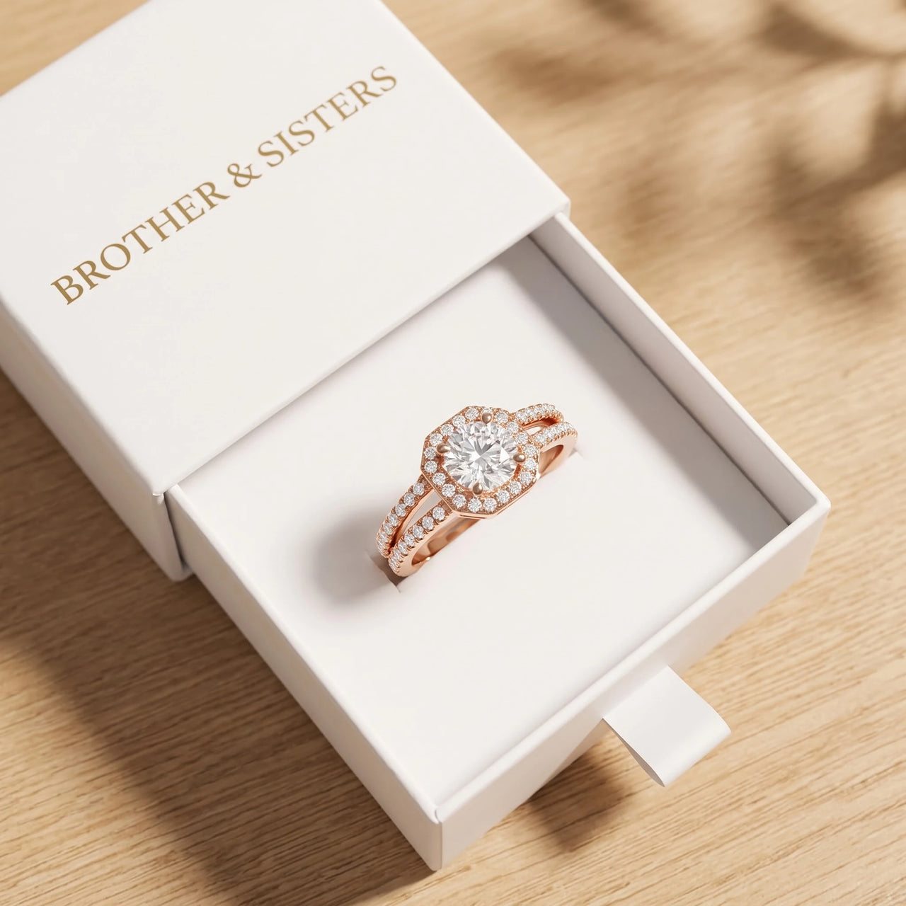 Rose gold engagement ring — in the gift box, rose gold | SKU: 346060-4.5-rose-gold